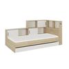 GAMI Erwan Children's Bed with Storage - White and Chestnut Decor - 90 X 200 Cm