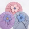 Autumn new baby solid color jacquard hat, baby soft and comfortable flower hat, baby hat