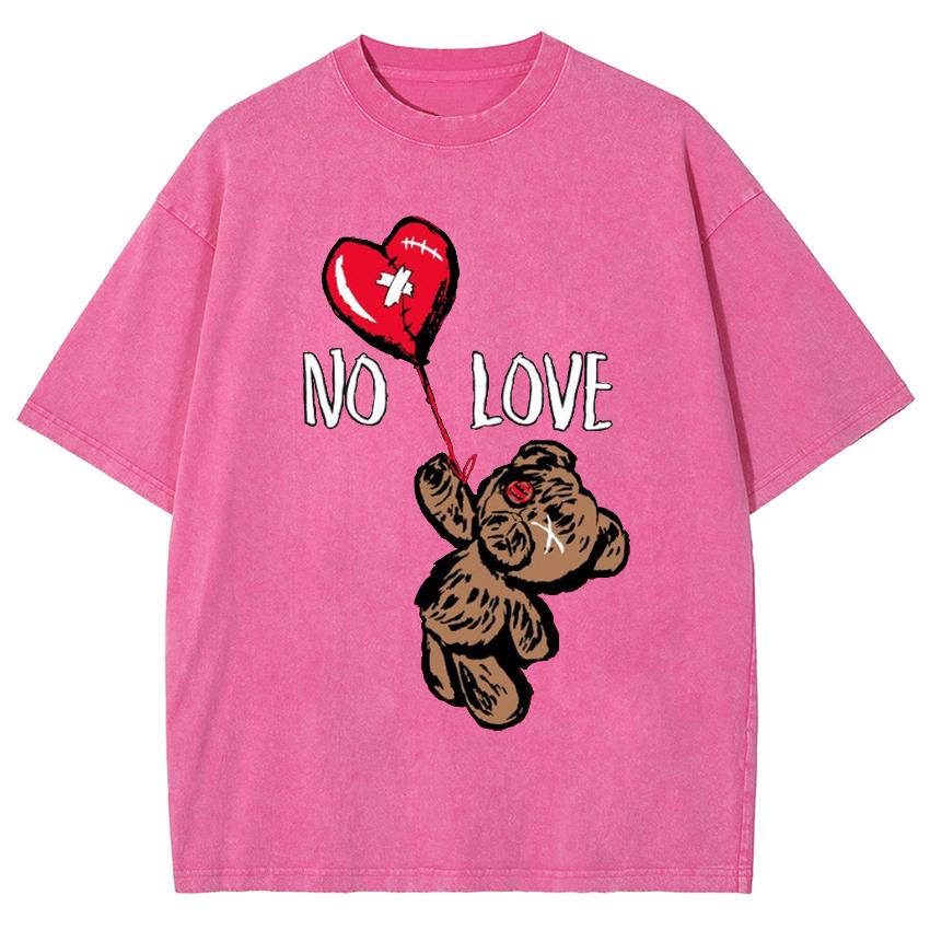 Футболка женская с принтом в виде медведя и сердца, свободная, большого размера, с коротким рукавом, новый повседневный тренд, забавный топ