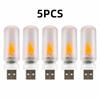 Имитация пламени USB свеча-светильник Мерцающий светодиод Матовое прозрачное стекло Ночник для автомобиля дома комнаты ноутбука Праздничное украшение