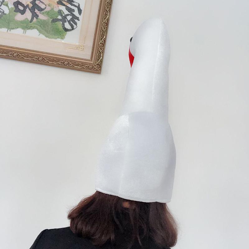 Cute Plush Funny Goose Shape Cap Adult Kids Halloween Party Cosplay Animal Hood Hat Winter Warm Costume