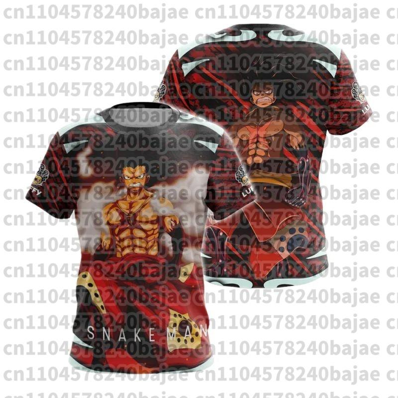 2026 New Arrivals Luffy cosplay T-shirt One Piece 3D printed Kids short-sleeved top Themed comic exhibition clothing