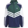 Originals Adicolor Windbreaker Retro Color Block Sports Hooded Jacket Men Jackets White Green JM7261