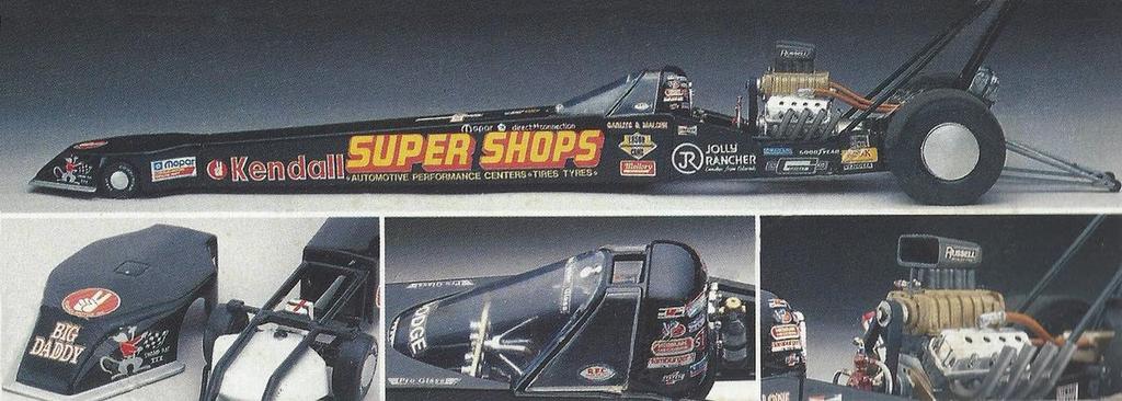 Atlantis Model Don Garlits Swamp Rat XXX Rear Engine Dragster Plastic Model ATLAMCH7152 1/25