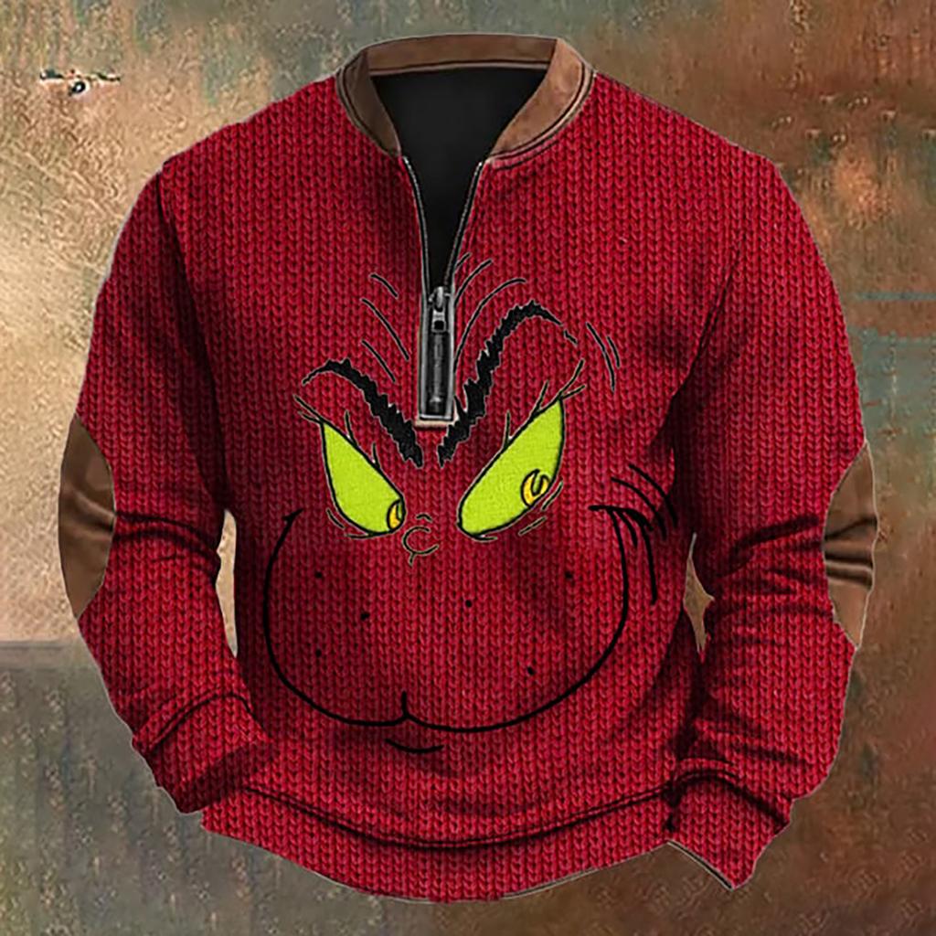 Мужская повседневная толстовка в стиле ретро с градиентным принтом