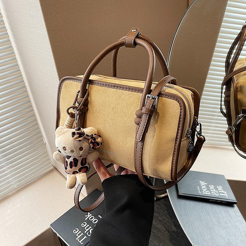 Замшевая сумка женская осенне-зимняя универсальная новая сумка через плечо, сумка-мессенджер, повседневная портативная дорожная сумка-подушка