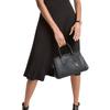 Michael Kors Эластичное вискозное платье-миди с открытыми плечами и коротким рукавом для женщин Черное MT5831DH69-001