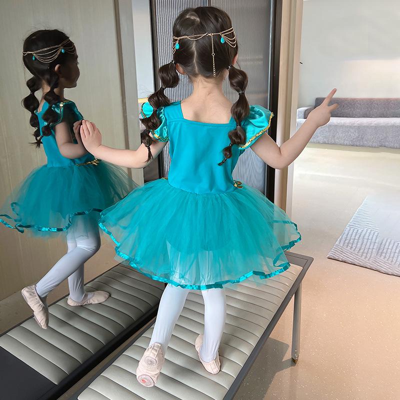 Детское балетное платье в корейском стиле - Хлопковое сетчатое платье-принцесса для танцев для девочек