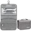 Travel pouch hanging large capacity waterproof toiletries bag cosmetic toiletry hook storage goods stylish (B-Gray)