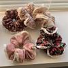 Pastoral French Retro Floral Lace Scrunchie: High-End Hair Tie Accessory for Women 2023.