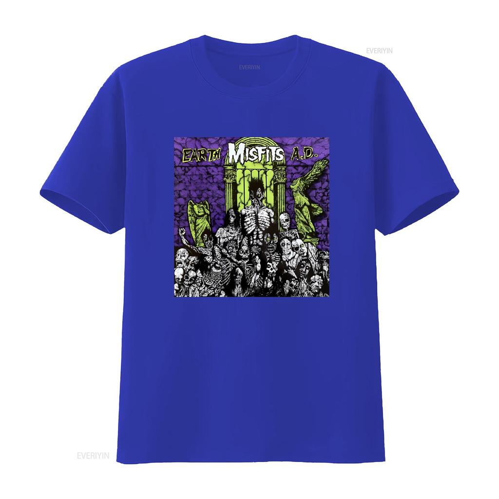 Misfits Earth AD Mens Punk Rock Band Album Concert Tour Merch T Shirt vintage Washed streetwear Stylish graphic Slightly