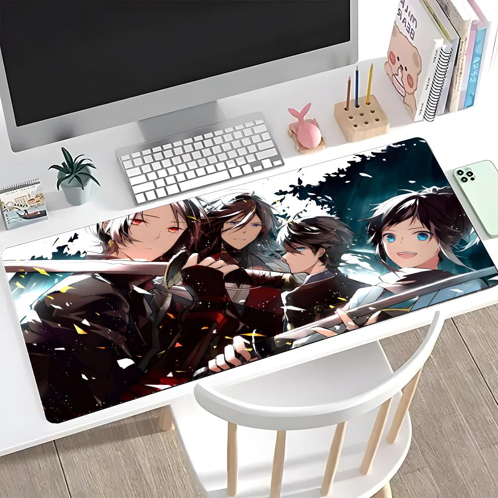 Аниме T-touken R-ranbu Коврик для мыши Mouse Pad Большой Игровой С заблокированным краем Утолщенный Настольный коврик для компьютерной клавиатуры