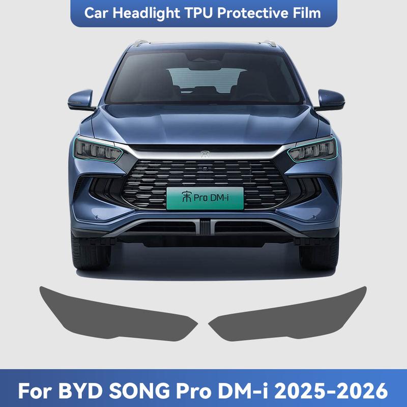 Для BYD Song Pro DM-i 2025 2026 ТПУ Защитная пленка для фар Антицарапийная Дымчато-черная Прозрачная Изменяющая цвет Модификация