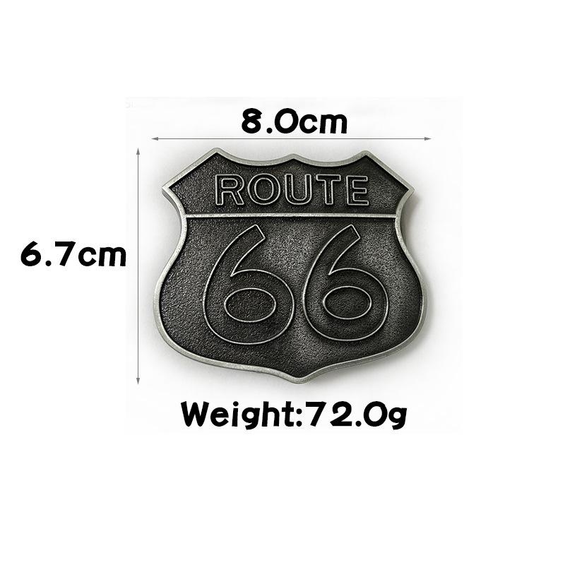 Пряжка для ремня из цинкового сплава Route 66 США - Популярный стиль, продаваемый на разных платформах