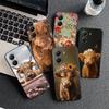 Милый шотландский бычок, мягкий чехол для телефона для Xiaomi Poco X5 X6 X7 X8 Pro Max X3 F7 F8 Ultra M8 M7 M6 M5 Redmi 15 15C 14C 13C 12C X4 F6