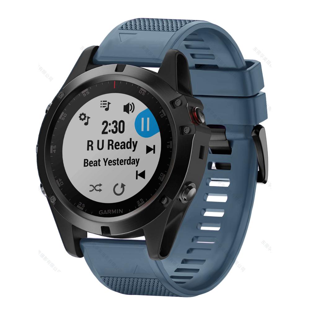 Ремешок для умных часов Garmin Fenix ​​6 6S 6X 5X 5 5S 3 3HR Forerunner 935 945, быстросъемный силиконовый браслет