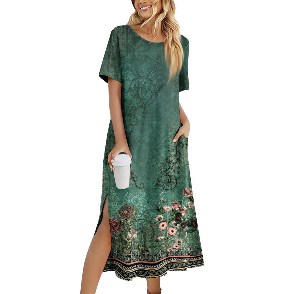 Летние платья для женщин Пляжные накидки Без бретелек Бохо Цветочный принт Сарафан