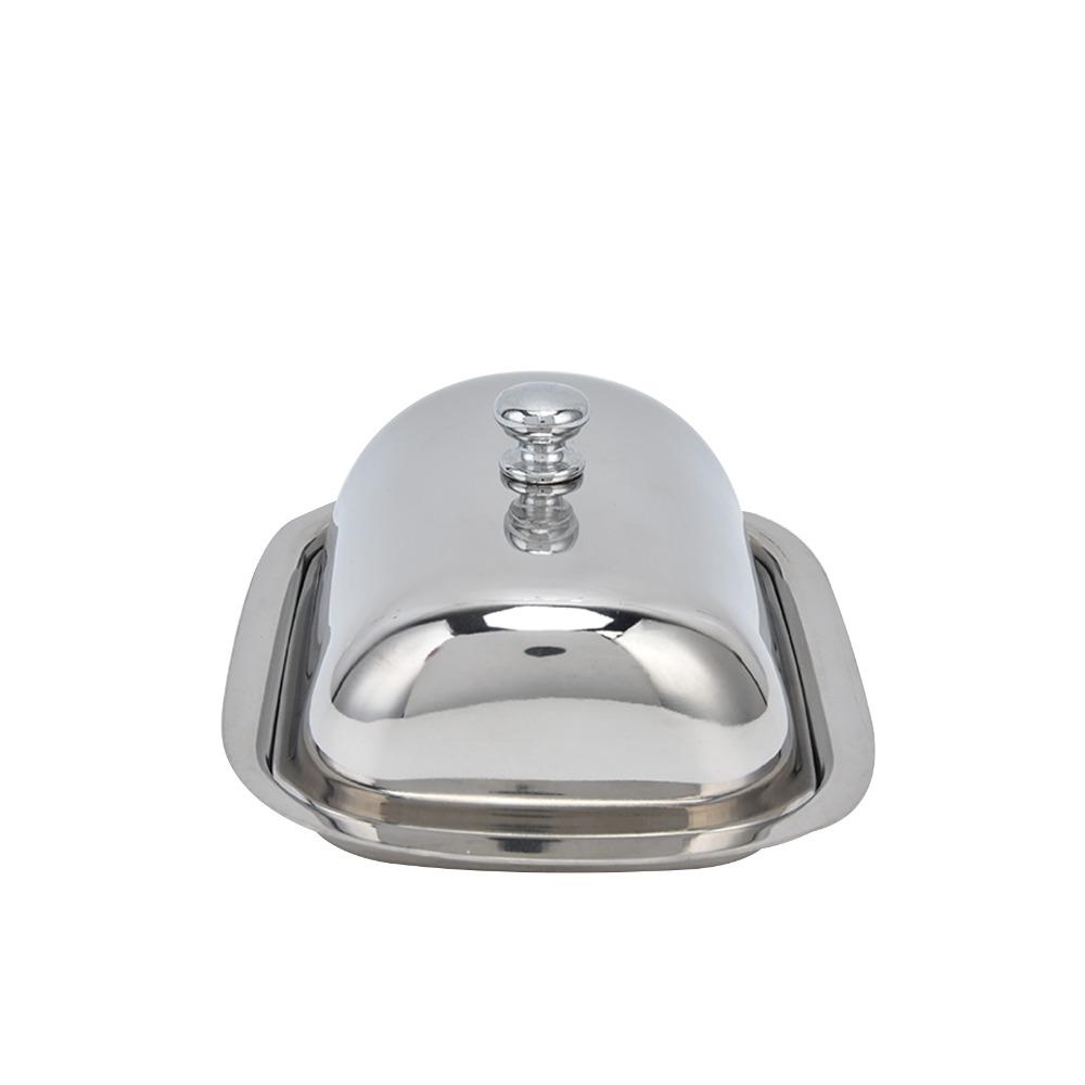 304 Stainless Steel Cheese Box Container With Lid Butter Keeper Holder Christmas Baking