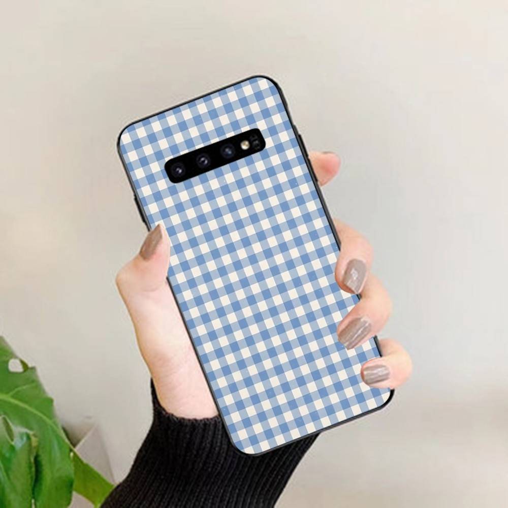 Простой шикарный чехол для телефона с решетчатым узором для Samsung S 9 10 20 21 22 23 30 23 24 plus lite Ultra FE S10lite Funda