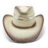 Fashion Casual Rigid Edition Big Eaves Woven Papyrus Knight Cowboy Hat Jazz Hat