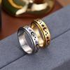 1Pc Fashion Fashion Titanium Steel Ring with Sun, Moon and Star Pattern Design