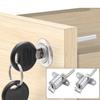 1PCS Drawer Lock Cylinder Triple Lock Desk Cabinet Drawer Front Lock With Keys Office Desk Furniture File Cabinet Lock Head