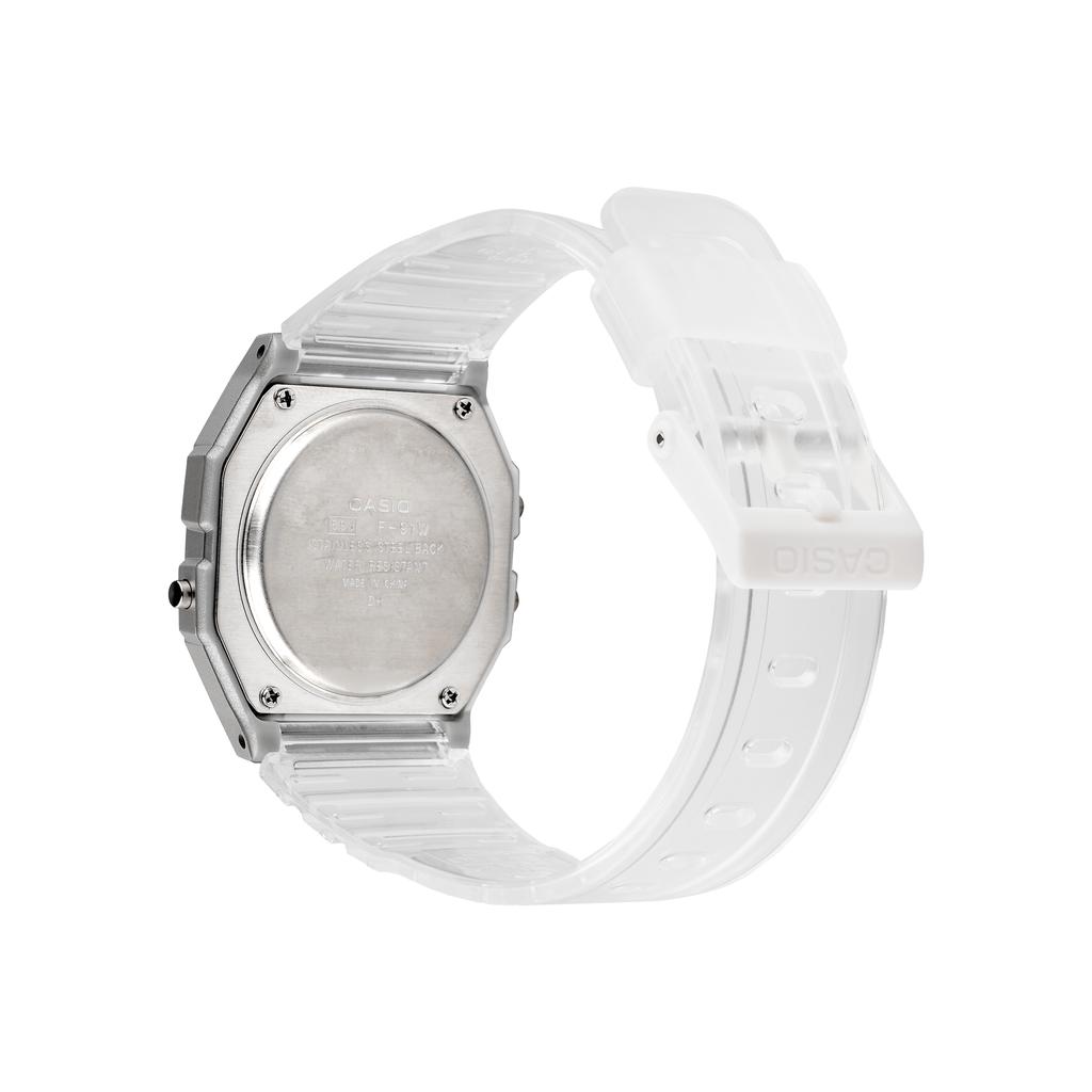 Casio Серия Standard Водонепроницаемые Маленькие Квадратные Кварцевые Часы Унисекс Черные Белые F-91WM-7A&F-91WS-7OS