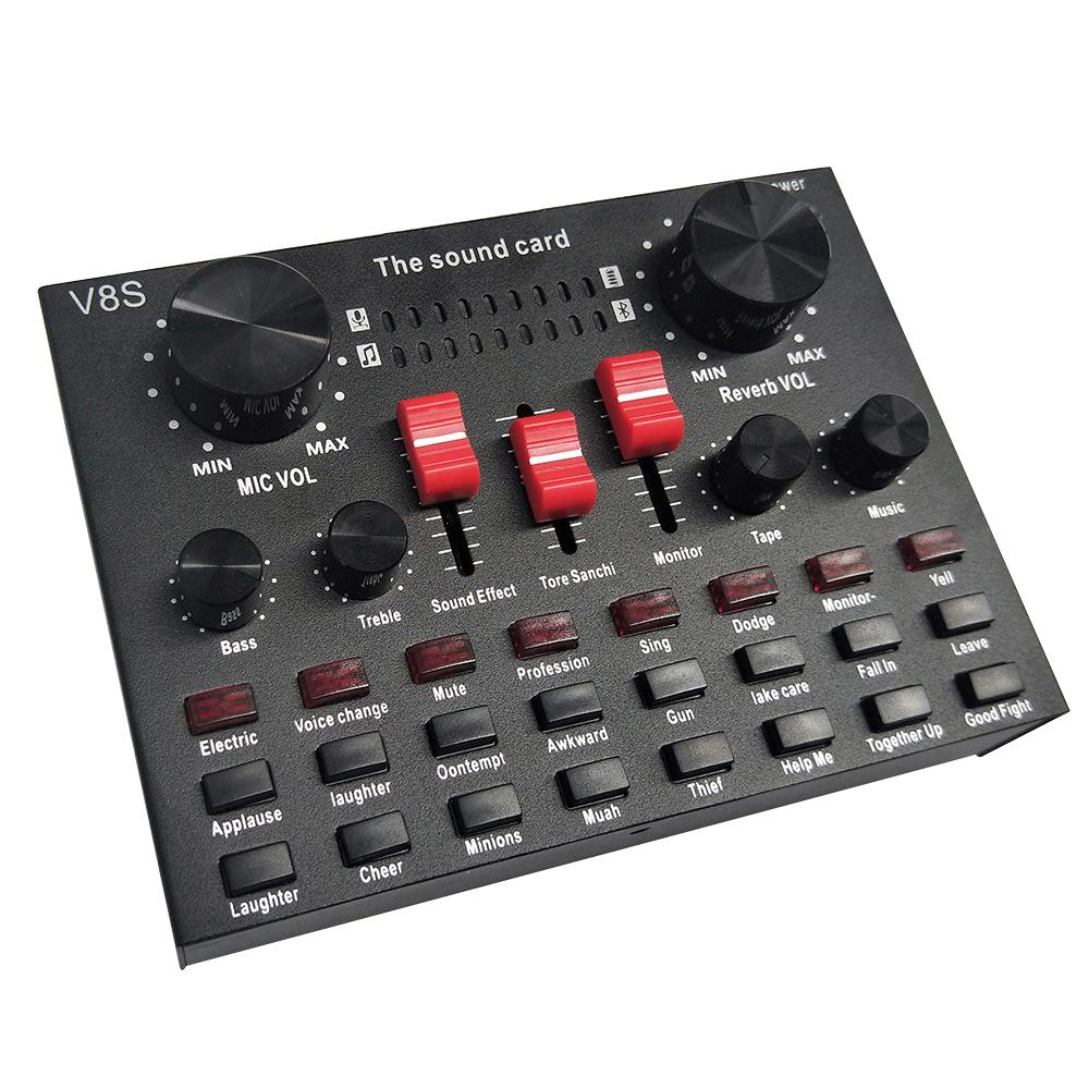 Многофункциональная звуковая карта BM800, набор микрофонов, оборудование для записи звука (Розовый и серебристый)