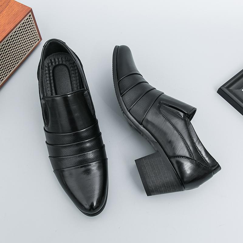 Дизайнерская мужская обувь на высоком каблуке, британские туфли-лифты для бизнеса, свадебной вечеринки, мужские лоферы, обувь, увеличивающие лоферы