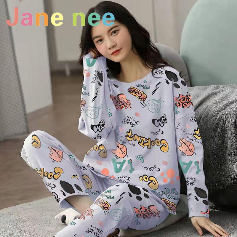 18 цветов, новая зимняя пижама, женская, корейская версия, с длинными рукавами, костюм для домашней одежды, свободная, большого размера, костюм из двух частей, можно носить на улице