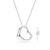 Ожерелье с подвеской в виде открытого сердца из стерлингового серебра 925 пробы для женщин-подростков