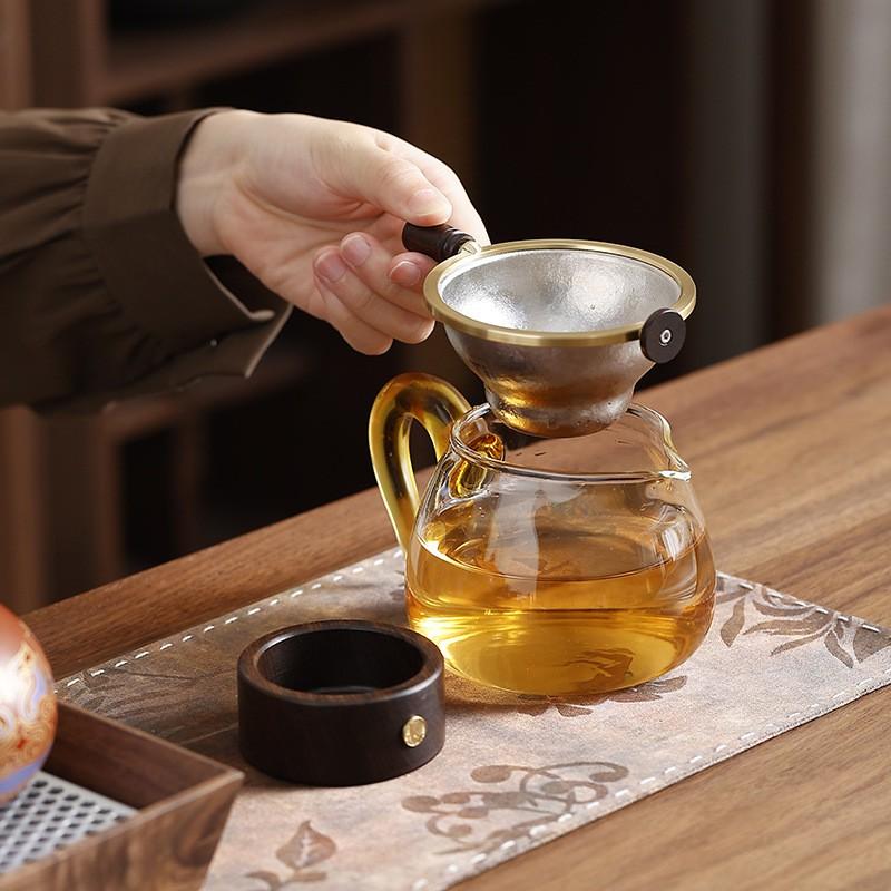 Titanium Tea Strainer Filter With Ultra-Fine Multi-Hole Mesh Gaiwan Gong Dao Bei Kung Fu Set