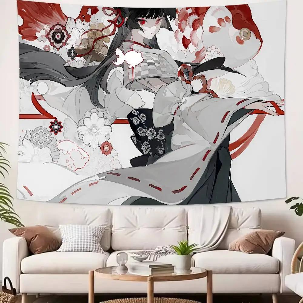 Chisa Wuthering Wave Kawaii Anime Girl Printed Tapestry Wall Hanging Sexy Style Fantasy Background Home Decoration