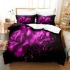 Purple Bedding Set Violets Dog Duvet Cover Quilt Cover 3D Lavender Butterfly Double For Full King Queen Twin Single Size