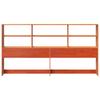 Headboard with Storage Space Wax Brown 180 cm Solid Pine Wood