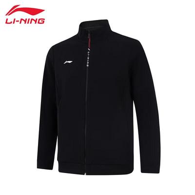 Мужской свитшот Li-Ning 2025 черного цвета с отложным воротником на молнии