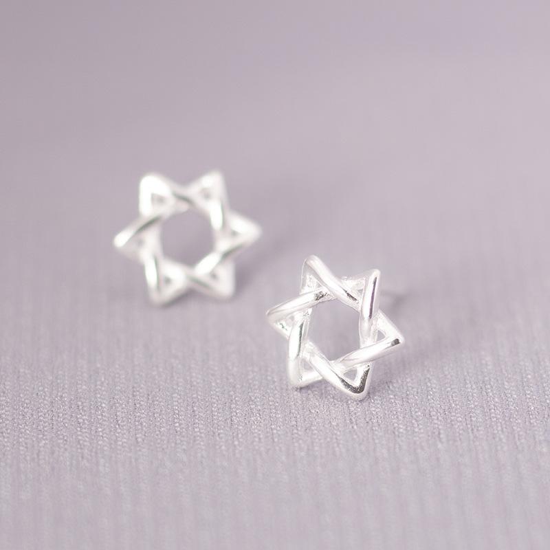 Korean Style S925 Silver Needle Stud Earrings for Women – Minimalist & Personality Design