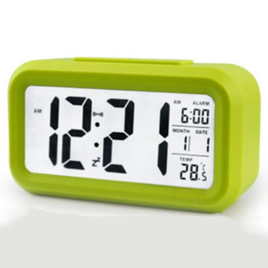 ЖК-будильник Светодиодный дисплей Время Цифровой говорящий голосовой подсказки Термометр Многофункциональный