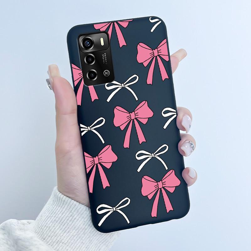 Чехол для смартфона ZTE Blade V40 Vita / V41, роскошный, милый, с кроликом, забавный, черный, корпус, мягкий силиконовый защитный чехол