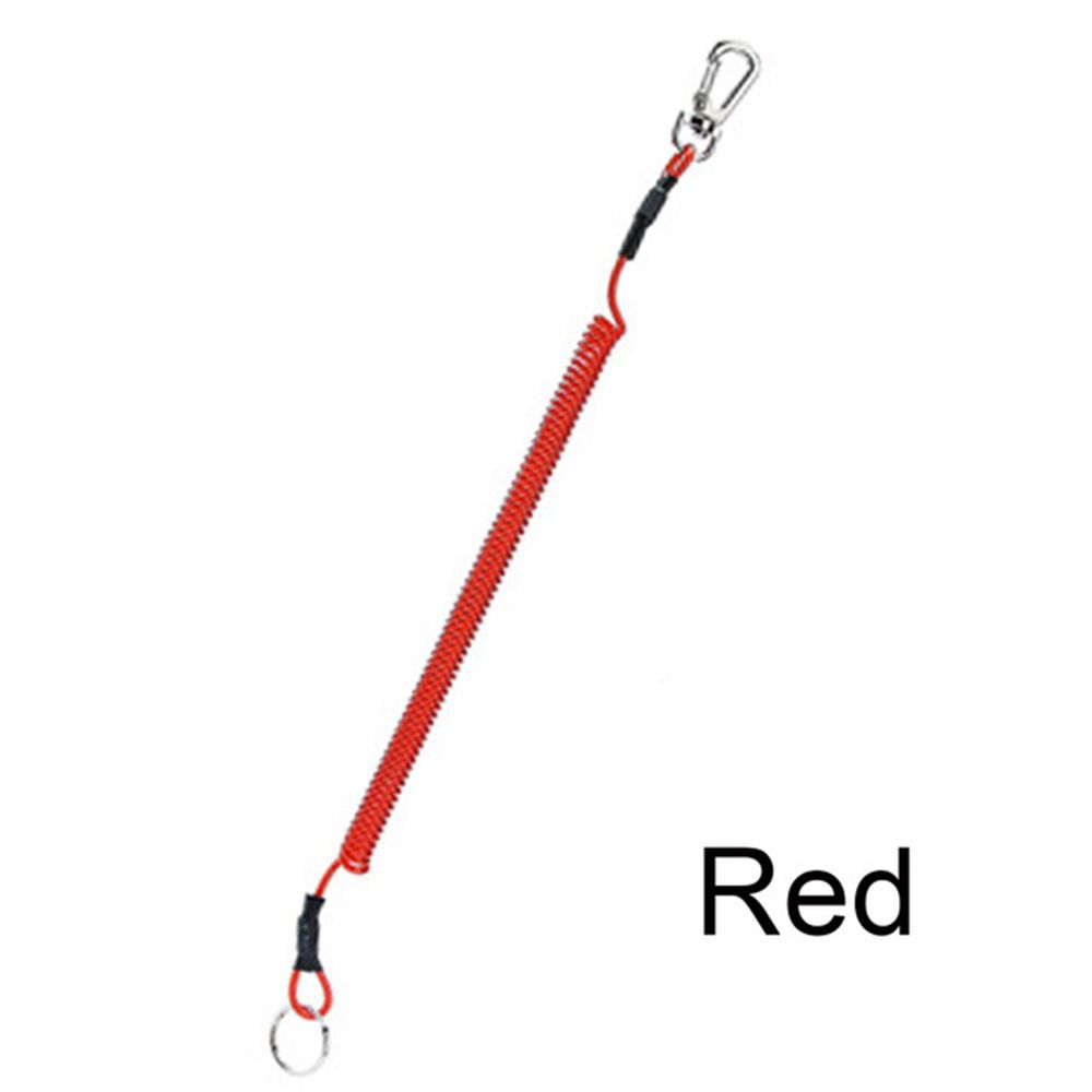 Fishing Accessories Secure Buckle Lock Tackle Spring Rope Keychain Lanyard Fishing String