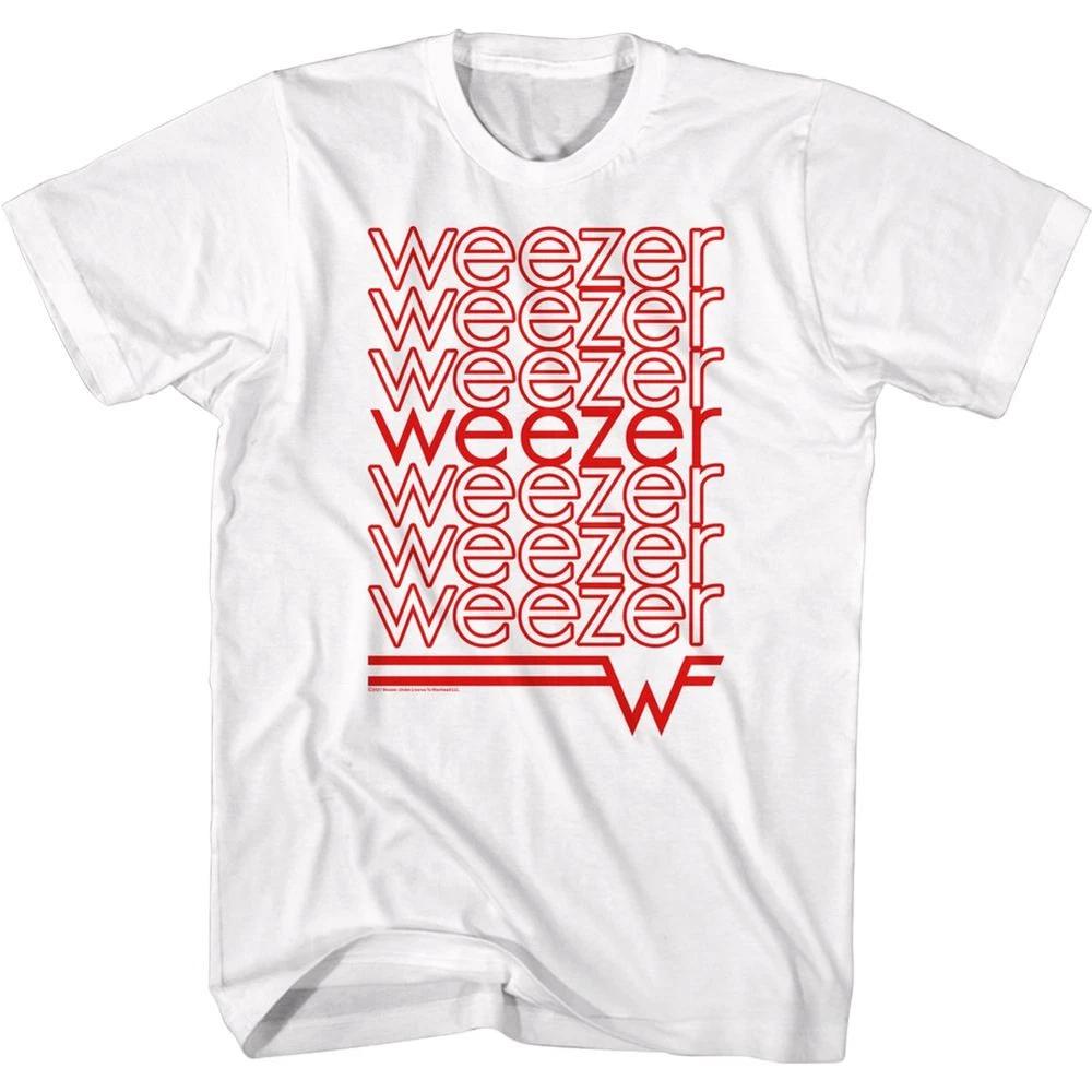 Футболка с повторяющимся логотипом Weezer