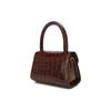 By Far Mini Series Vintage Crocodile Pattern Flap Leather Shoulder Crossbody Tote Bag Women bags Brown 18FWMINANEDSMA
