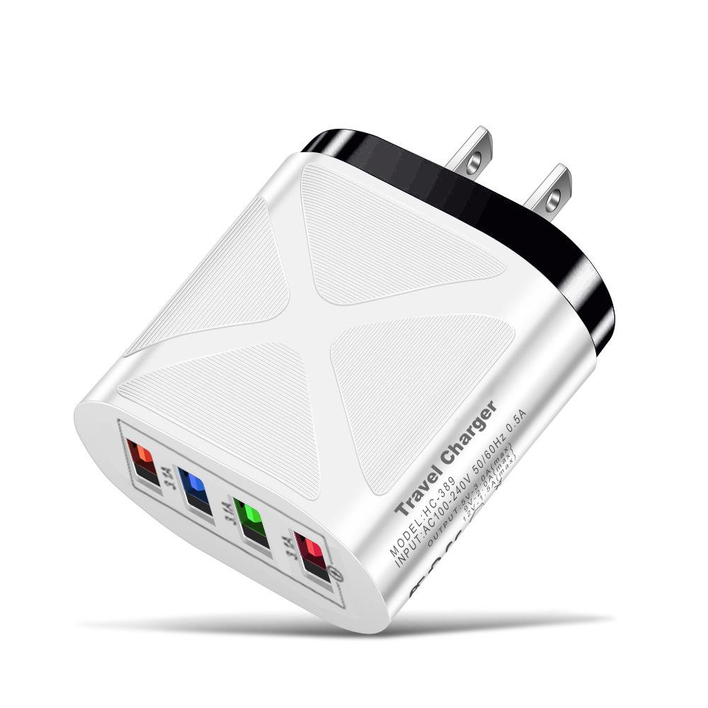 New Multi-Port Travel Charger 4 USB 5V/2.4A, Fast Charging with AU/EU/UK/US Plugs