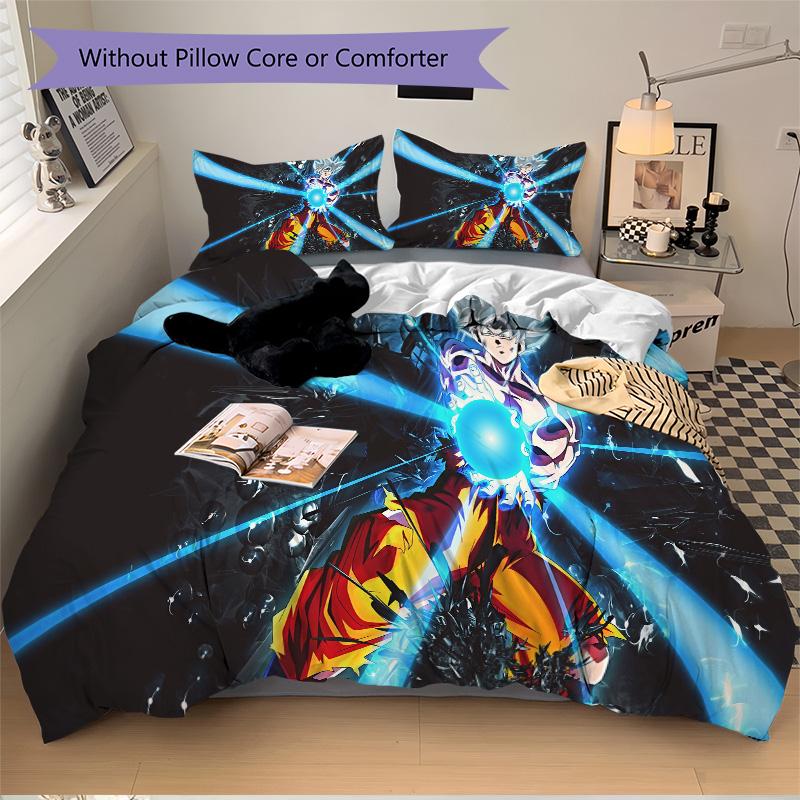 Dragon Ball Z Energy Burst Print 3Pcs Bedding Setduvet Cover With 2 Bedropillowcase Home Birthday Gift