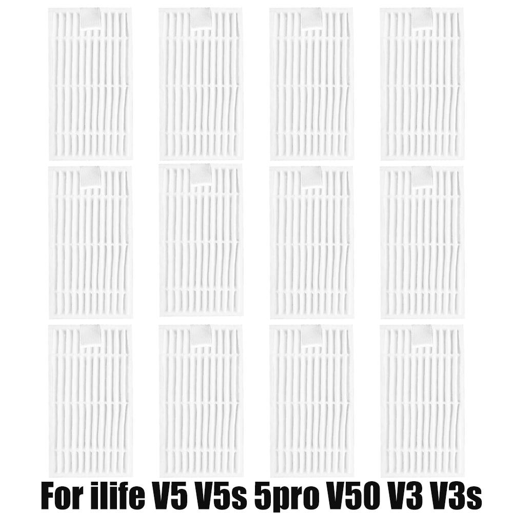 For ILife V5S V5 Pro X5 V5 V3 V5S Pro V50 V55 Side Brush HEPA Filter Mop Cloth Magic Paste Accessories Vacuum Cleaner Parts
