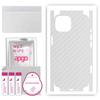 apgo Protective Skin Sticker for the Back+sides Compatible with Apple iPhone 15, Full Wrap Film, Foil, Vinyl - Pattern Transparent Carbon