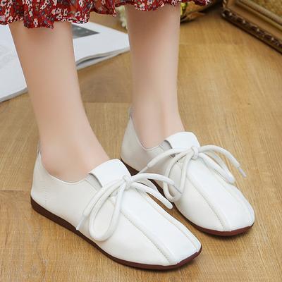 Женская обувь на плоской подошве, дизайнерская повседневная обувь из кожи с бантом, мягкая спортивная обувь для бега, осенняя новая брендовая трендовая обувь для ходьбы, женская обувь Zapatillas