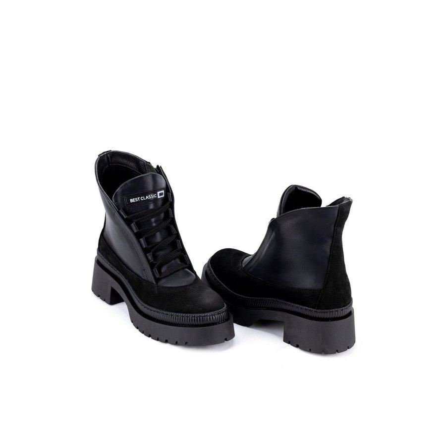 Женские повседневные стильные ботинки специального дизайна из натуральной кожи на толстой подошве