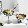 Silver Gold Salad Bowl Multi-sizes Dessert Fruit Plate High Quality Ice Cream Cups  Snack Serving