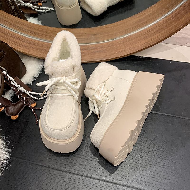 Теплые зимние женские ботинки 2025 осень-зима новые короткие ботинки хлопковая обувь женские бархатные утолщенные ботинки Мартина зимние ботинки